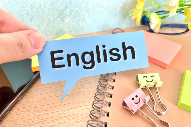 Englishの文字とノート